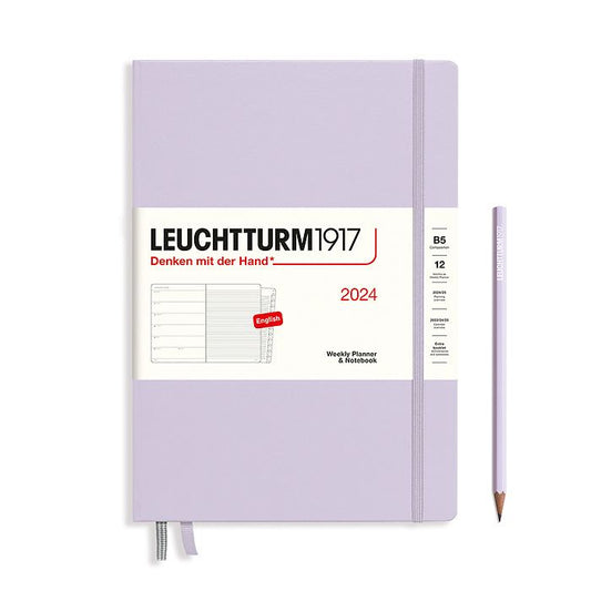 XDI Lilac, Weekly Planner & Notebook Composition (B5) 2024, with extra booklet, English