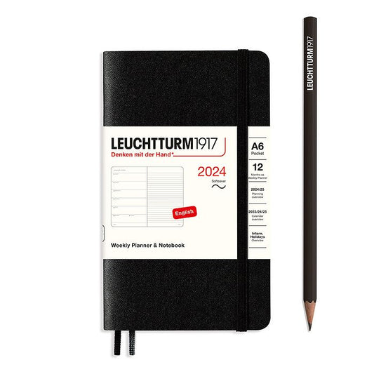 XDI Black, Weekly Planner Master (A4+) 2024 with extra booklet, English